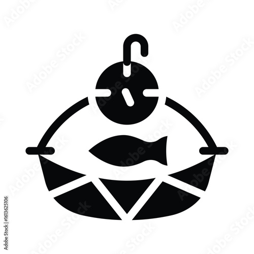 overfishing glyph icon illustration vector graphic.eps