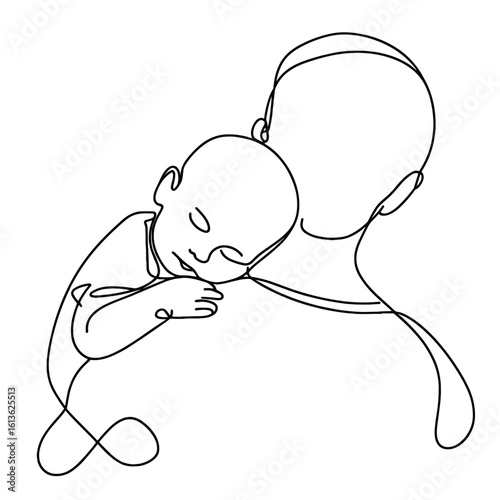 Mother holding infant