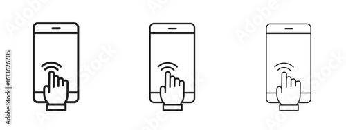 Self service icon symbol line. Editable stroke width