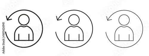Scrum master icon symbol line. Editable stroke width