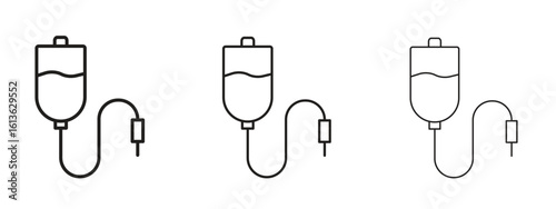 Perfusion icon symbol line. Editable stroke width