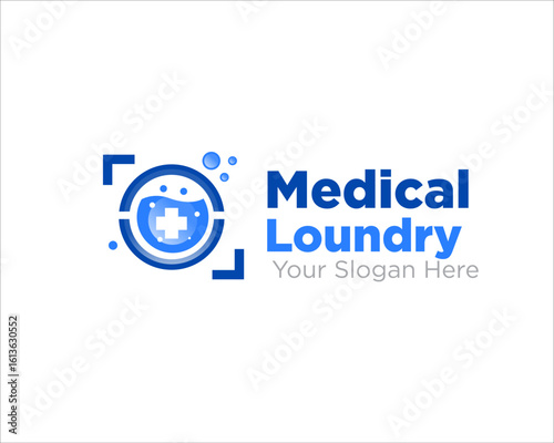 medical laundry logo design