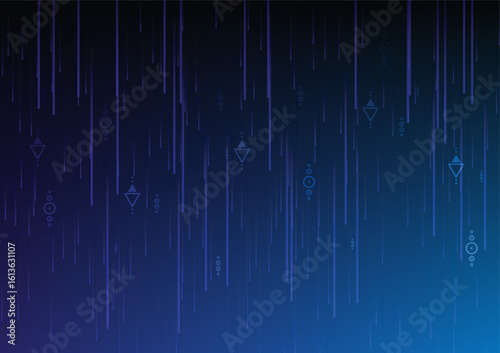 Abstract technology vector background with lights dark backdrop with black light. Hitech communication 