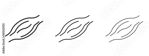 Muscle fiber icon symbol line. Editable stroke width