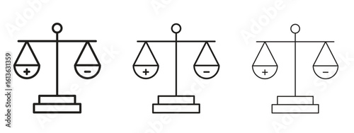 Moral icon symbol line. Editable stroke width
