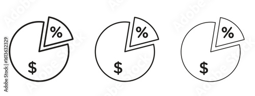 Margin icon symbol line. Editable stroke width