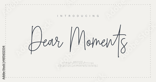 signature Font Calligraphy Logotype Script Brush Font Type Font lettering handwritten. vector illustration 
