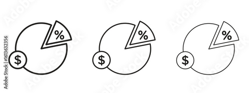 Margin icon symbol line. Editable stroke width