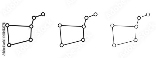 Lyra Constellation icon symbol line. Editable stroke width