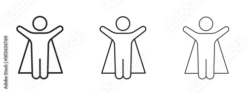 Hero icon symbol line. Editable stroke width