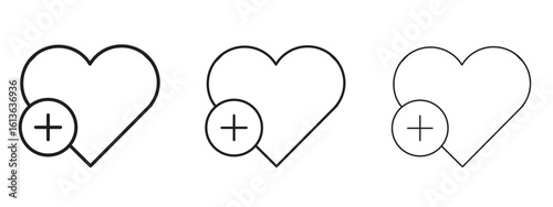 Heal icon symbol line. Editable stroke width