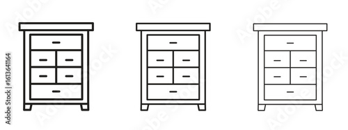 Dresser icon symbol line. Editable stroke width