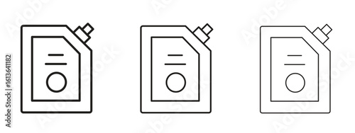 Doy pack pouch icon symbol line. Editable stroke width