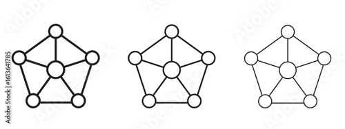 Dependency icon symbol line. Editable stroke width