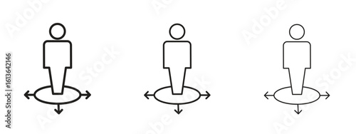 Decision making icon symbol line. Editable stroke width