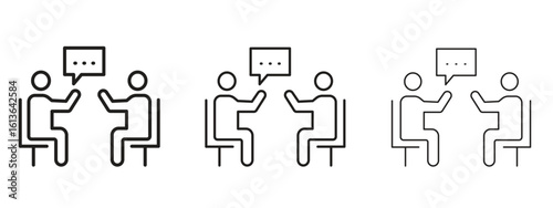 Counsel icon symbol line. Editable stroke width