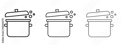 Cooking icon symbol line. Editable stroke width