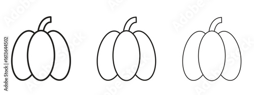 Capsicum icon symbol line. Editable stroke width
