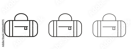 Barrel handbag icon symbol line. Editable stroke width
