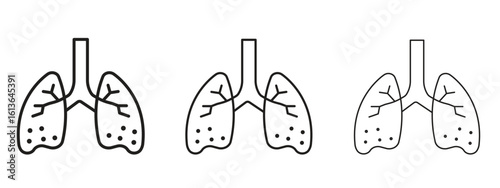 Asthma icon symbol line. Editable stroke width