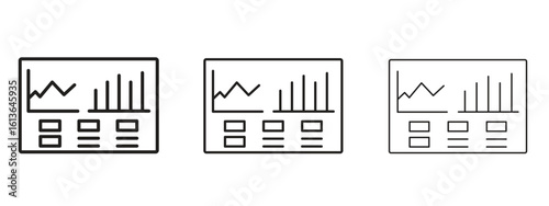 Admin panel icon symbol line. Editable stroke width