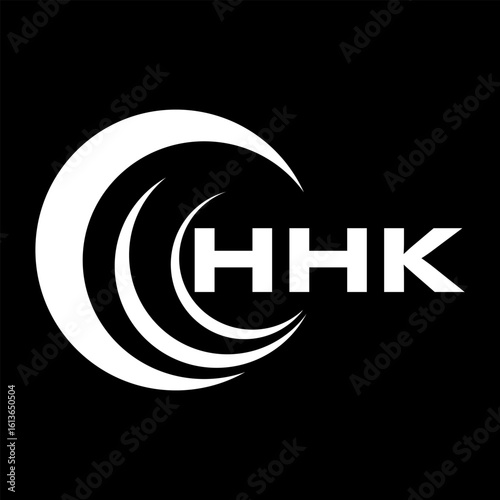 HHK letter design. HHK letter technology logo design on a Black background. HHK Monogram logo design for an entrepreneur and business