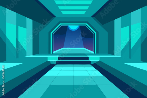 abstract tunnel with light