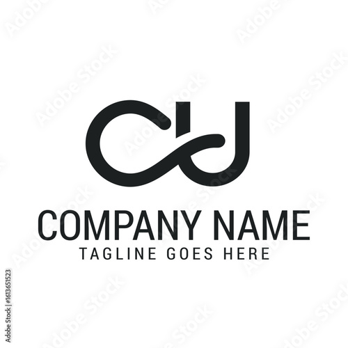 Creative Letter CU or UC Modern Minimalist Vector Logo Design Templates for Brand