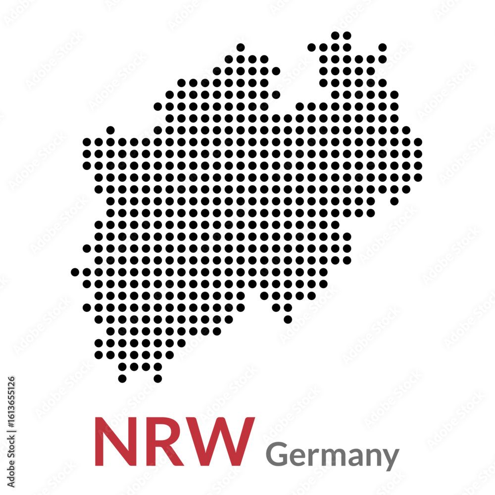 Fototapeta premium Nordrhein-Westfalen Karte