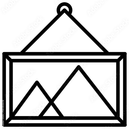 Wall Frame line icon