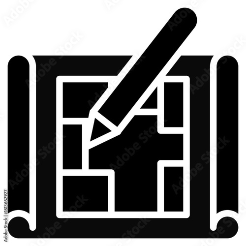 Urban Planner glyph icon