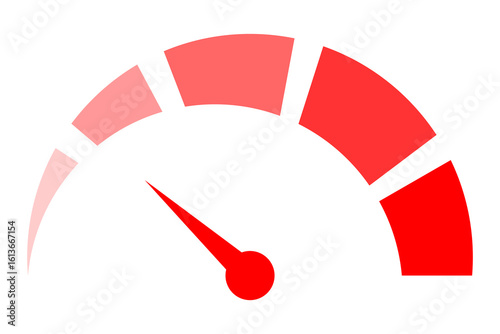 Pain scale icon vector isolated. Illustration of pain rating from mild to severe. Red flat symbol of pain.
