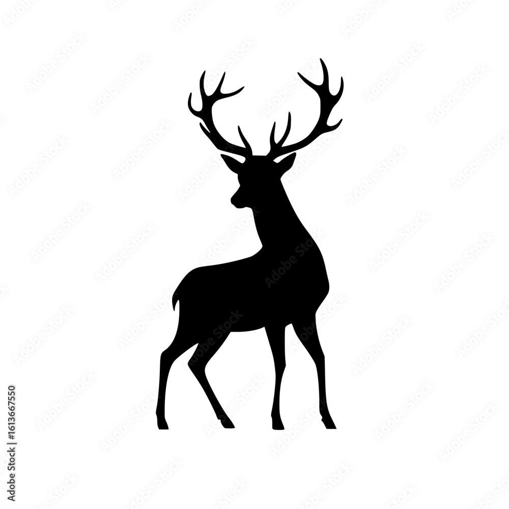 Obraz premium deer silhouette vector