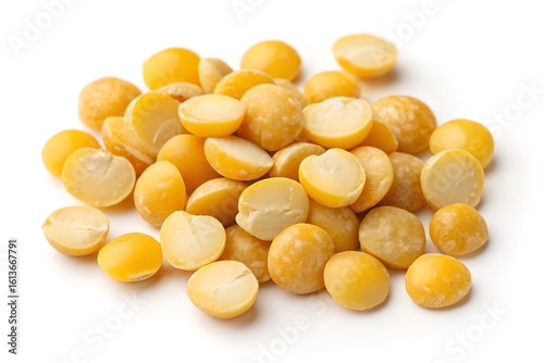 yellow split peas isolated
