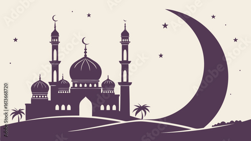 Striking architecture of a Kazan mosque at night, its dome and minarets silhouetted against the city sky, a true symbol of travel and religion