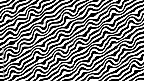 Black and White Abstract Liquify Background with Wavy Line Effect. Modern art. Abstract geometric illustration. Vector Background