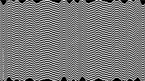 Ripples shape line art Liquify background Black and White. Geometric background.