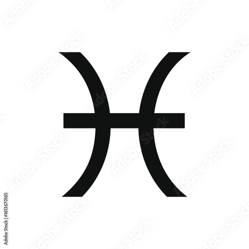 Pisces zodiac sign astrology symbol vector template