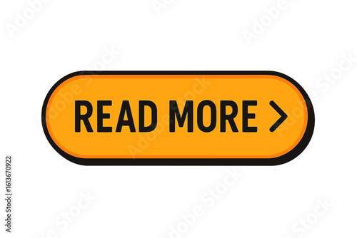 Read more button vector illustration for website and mobile app. Call to action concept. UI UX design element. Click for details, info, or news. Navigation icon for blog post.