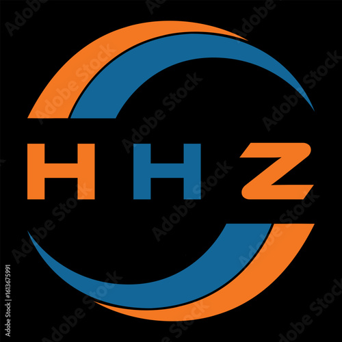 HHZ letter design. HHZ letter technology logo design on a Black background. HHZ Monogram logo design for an entrepreneur and business