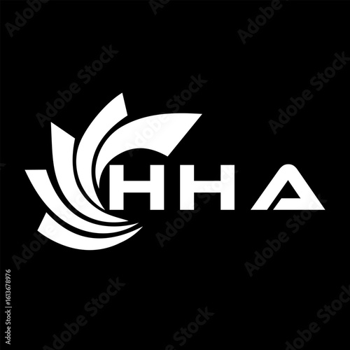 HHA letter design. HHA letter technology logo design on a Black background. HHA Monogram logo design for an entrepreneur and business