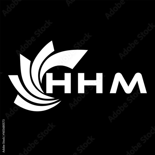 HHM letter design. HHM letter technology logo design on a Black background. HHM Monogram logo design for an entrepreneur and business