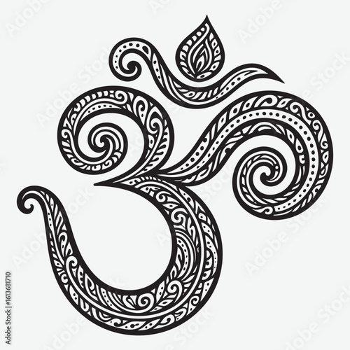 Intricate Om Symbol and Design hinduism spirituality