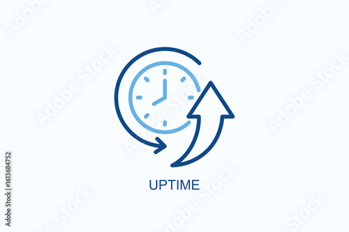 Uptime Icon Or Logo Isolated Vector Illustration