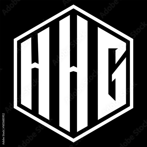 HHG letter design. HHG letter technology logo design on a Black background. HHG Monogram logo design for an entrepreneur and business