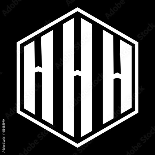 HHH letter design. HHH letter technology logo design on a Black background. HHH Monogram logo design for an entrepreneur and business
