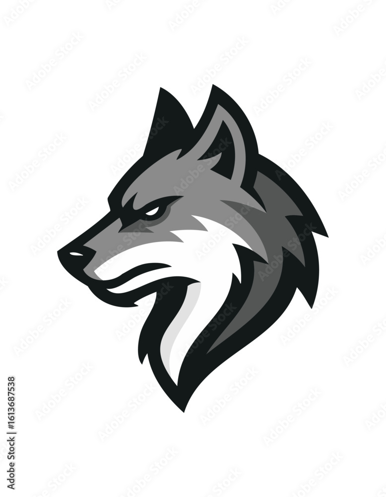 Fototapeta premium Wolf Head Mascot