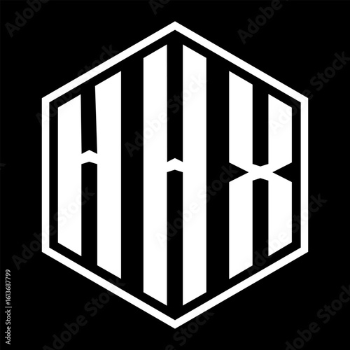HHX letter design. HHX letter technology logo design on a Black background. HHX Monogram logo design for an entrepreneur and business