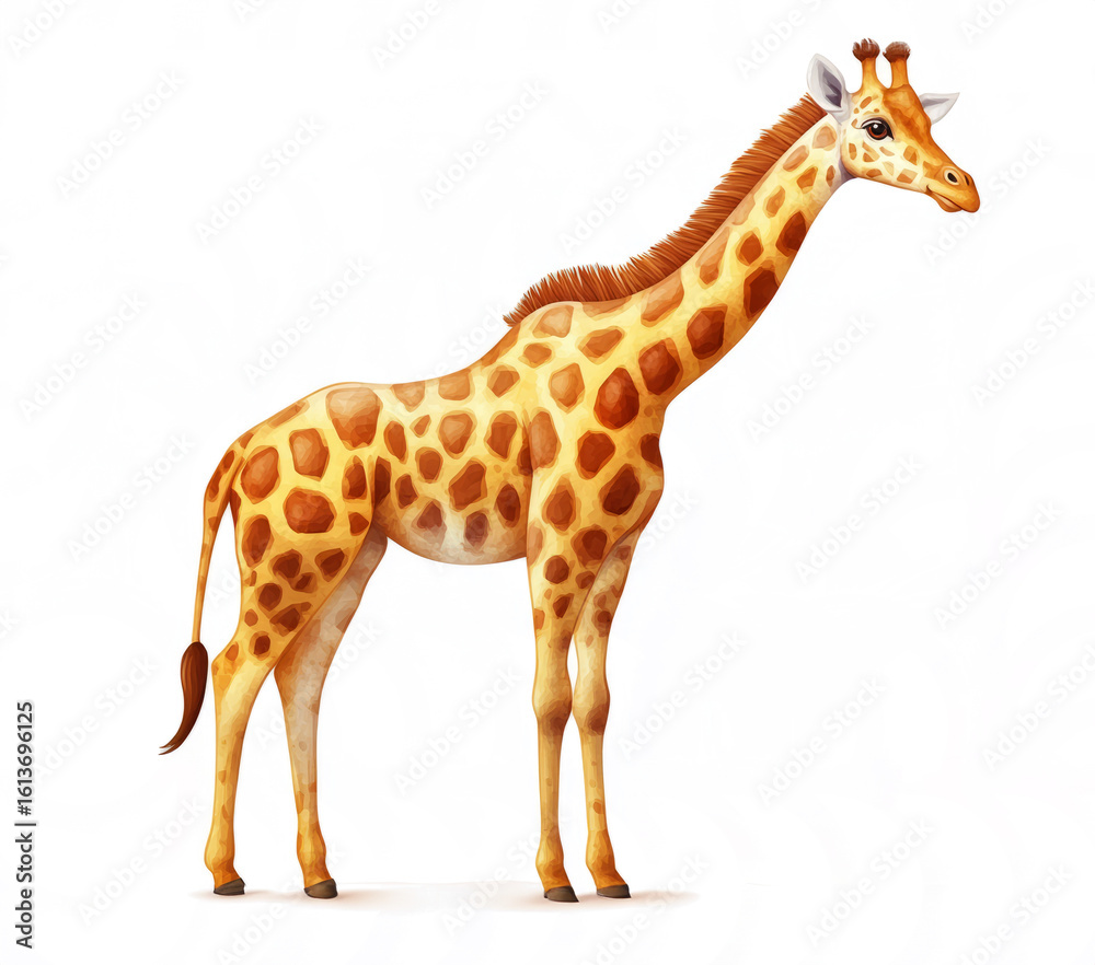 Watercolor giraffe clipart, on a transparent background Watercolor giraffe clipart, on a transparent background