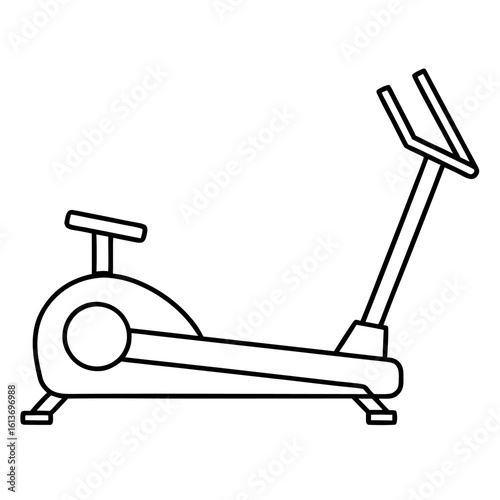 Rowing Machine in Motion Seat and Handle Vector Design Illustration